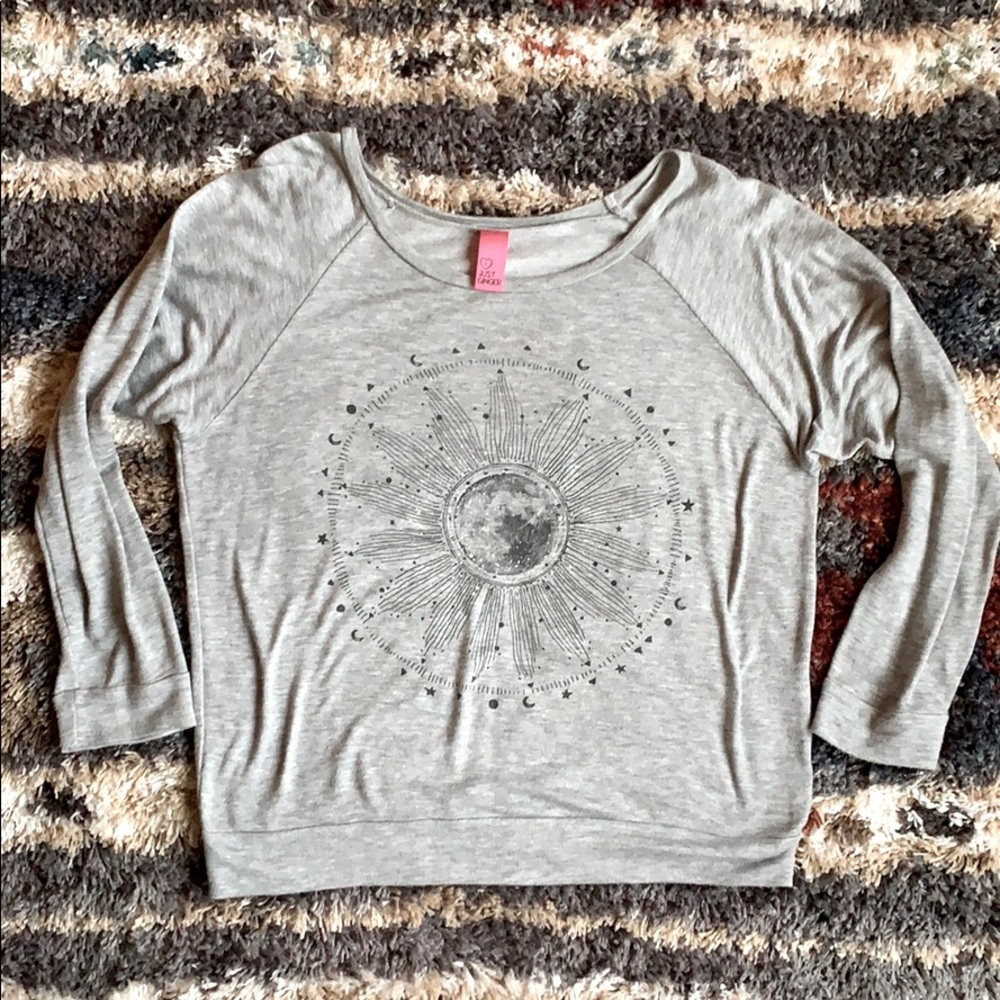 Moon Flower Long Sleeve Top